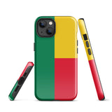 Funda para iPhone 15, 14, 13, 12, 11 Pro Max Plus Mini con bandera de Benín, regalo de recuerdo de viaje