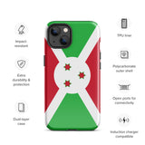 Funda para iPhone 15, 14, 13, 12, 11 Pro Max Plus Mini con bandera de Burundi, regalo de recuerdo de viaje