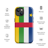 Funda para iPhone 15, 14, 13, 12, 11 Pro Max Plus Mini con bandera de la República Centroafricana, regalo de recuerdo de viaje