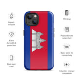 Funda para iPhone 15, 14, 13, 12, 11 Pro Max Plus Mini con bandera de Camboya, regalo de recuerdo de viaje