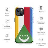 Funda para iPhone 15, 14, 13, 12, 11 Pro Max Plus Mini con bandera de Comoras, regalo de recuerdo de viaje