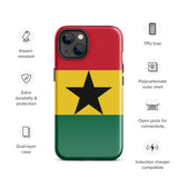 Ghana Ghanaian Flag iPhone Case 15 14 13 12 11 Pro Max Plus Mini Gift Travel Souvenir