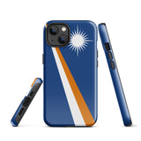Funda para iPhone 15, 14, 13, 12, 11 Pro Max Plus Mini con bandera de las Islas Marshall, regalo de recuerdo de viaje