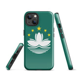 Funda para iPhone 15, 14, 13, 12, 11 Pro Max Plus Mini con bandera de Macao, regalo de recuerdo de viaje