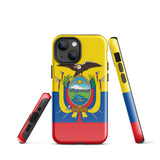 Ecuador Ecuadorianische Flagge iPhone 15 14 13 12 11 Pro Max Plus Mini Handyhülle iPhone Robuste Schutzhülle