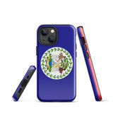 Belice Funda para iPhone con la bandera de Belice 15, 14, 13, 12, 11 Pro Max Plus Mini Ideas de regalo Mapa del país Horizonte Regalo para ella Ideas para él Recuerdo de viaje