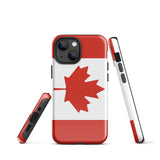 Funda para iPhone 15, 14, 13, 12 y 11 Pro Max Plus Mini con bandera canadiense Ideas para regalos Mapa del país Horizonte Regalo para ella Ideas para él Recuerdo de viaje