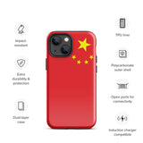 Funda para iPhone 15, 14, 13, 12 y 11 Pro Max Plus Mini con bandera china Ideas de regalo Mapa del país Horizonte Regalo para ella Ideas para él Recuerdo de viaje