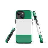 Funda para iPhone 15, 14, 13, 12 y 11 Pro Max Plus Mini con bandera de Nigeria Ideas para regalos Mapa del país Horizonte Regalo para ella Ideas para él Recuerdo de viaje