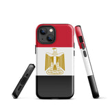 Funda para iPhone con la bandera de Egipto 15, 14, 13, 12 y 11 Pro Max Plus Mini Ideas para regalos Mapa del país Horizonte Regalo para ella Ideas para él Recuerdo de viaje
