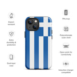 Funda para iPhone 15, 14, 13, 12, 11 Pro Max Plus Mini con bandera griega, regalo de recuerdo de viaje