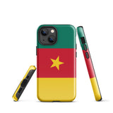 Funda para iPhone 15, 14, 13, 12 y 11 Pro Max Plus Mini con bandera de Camerún Ideas de regalo Mapa del país Horizonte Regalo Recuerdo de viaje