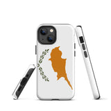 Funda para iPhone con la bandera de Chipre 15, 14, 13, 12 y 11 Pro Max Plus Mini Ideas para regalos Mapa del país Horizonte Regalo para ella Ideas para él Recuerdo de viaje
