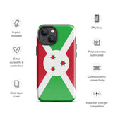 Funda para iPhone 15, 14, 13, 12, 11 Pro Max Plus Mini con bandera de Burundi, regalo de recuerdo de viaje