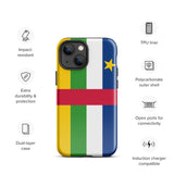 Funda para iPhone 15, 14, 13, 12, 11 Pro Max Plus Mini con bandera de la República Centroafricana, regalo de recuerdo de viaje