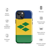 St. Vincent und die Grenadinen Flagge iPhone Hülle 15 14 13 12 11 Pro Max Plus Mini Geschenk Reise Souvenir