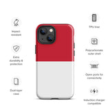 Monaco Monégasque Flag iPhone Case 15 14 13 12 11 Pro Max Plus Mini Gift Travel Souvenir