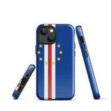 Cabo Verde Verdean Flagge iPhone Fall 15 14 13 12 11 Pro Max Plus Mini Geschenk Reise Souvenir