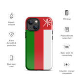 Funda para iPhone 15, 14, 13, 12, 11 Pro Max Plus Mini con bandera de Omán, regalo de recuerdo de viaje