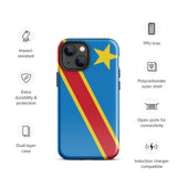 Funda para iPhone 15, 14, 13, 12, 11 Pro Max Plus Mini con la bandera de Kinshasa de la República Democrática del Congo, regalo de recuerdo de viaje