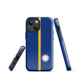 Funda para iPhone 15, 14, 13, 12, 11 Pro Max Plus Mini con la bandera de Nauru, regalo de recuerdo de viaje