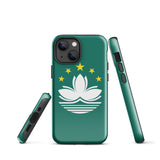 Funda para iPhone 15, 14, 13, 12, 11 Pro Max Plus Mini con bandera de Macao, regalo de recuerdo de viaje