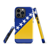 Bosnien und Herzegowina Bosnische Flagge iPhone Hülle 15 14 13 12 11 Pro Max Plus Mini Geschenkideen Landgeschenk für Sie Ihn Ideen Reise Souvenir