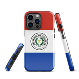 Funda para iPhone 15, 14, 13, 12 y 11 Pro Max Plus Mini con bandera de Paraguay Ideas para regalos Mapa del país Horizonte Regalo para ella Ideas para él Recuerdo de viaje