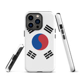 Funda para iPhone 15, 14, 13, 12 y 11 Pro Max Plus Mini con bandera de Corea del Sur Ideas para regalos Mapa del país Horizonte Regalo para ella Ideas para él Recuerdo de viaje