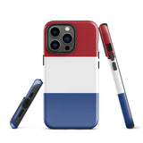 Funda para iPhone 15, 14, 13, 12, 11 Pro Max Plus Mini, carcasa protectora rígida resistente y brillante de goma con bandera holandesa, idea de regalo