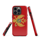 Montenegro Montenegrin Flag iPhone Case 15 14 13 12 11 Pro Max Plus Mini Gift Ideas Country Map Skyline Gift Travel  Souvenir