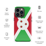 Funda para iPhone 15, 14, 13, 12, 11 Pro Max Plus Mini con bandera de Burundi, regalo de recuerdo de viaje
