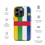Funda para iPhone 15, 14, 13, 12, 11 Pro Max Plus Mini con bandera de la República Centroafricana, regalo de recuerdo de viaje