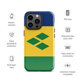 St. Vincent und die Grenadinen Flagge iPhone Hülle 15 14 13 12 11 Pro Max Plus Mini Geschenk Reise Souvenir