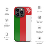 Funda para iPhone 15, 14, 13, 12, 11 Pro Max Plus Mini con bandera de Omán, regalo de recuerdo de viaje