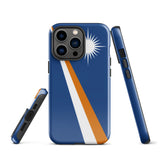 Funda para iPhone 15, 14, 13, 12, 11 Pro Max Plus Mini con bandera de las Islas Marshall, regalo de recuerdo de viaje
