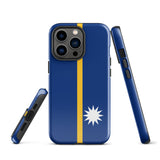 Funda para iPhone 15, 14, 13, 12, 11 Pro Max Plus Mini con la bandera de Nauru, regalo de recuerdo de viaje