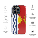 Funda para iPhone 15, 14, 13, 12, 11 Pro Max Plus Mini con bandera de Kiribati, regalo de recuerdo de viaje