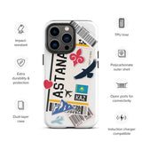 Funda para iPhone 15, 14, 13, 12, 11 Pro Max Plus Mini, regalo de recuerdo de viaje, bandera de Kazajstán de Astana