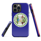 Belice Funda para iPhone con la bandera de Belice 15, 14, 13, 12, 11 Pro Max Plus Mini Ideas de regalo Mapa del país Horizonte Regalo para ella Ideas para él Recuerdo de viaje