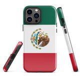 Mexico Mexican Flag iPhone Case 15 14 13 12 11 Pro Max Plus Mini Tough Fitted Hard Protective Shell Glossy Rubber Phone Case Gift Idea