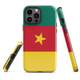 Funda para iPhone 15, 14, 13, 12 y 11 Pro Max Plus Mini con bandera de Camerún Ideas de regalo Mapa del país Horizonte Regalo Recuerdo de viaje