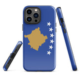Kosovo Kosovar Flagge iPhone Hülle 15 14 13 12 11 Pro Max Plus Mini Geschenkideen Landkarte Skyline Geschenk für Sie Ihn Ideen Reise Souvenir