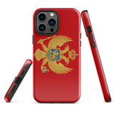 Montenegro Montenegrin Flag iPhone Case 15 14 13 12 11 Pro Max Plus Mini Gift Ideas Country Map Skyline Gift Travel  Souvenir