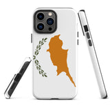 Funda para iPhone con la bandera de Chipre 15, 14, 13, 12 y 11 Pro Max Plus Mini Ideas para regalos Mapa del país Horizonte Regalo para ella Ideas para él Recuerdo de viaje