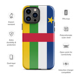 Funda para iPhone 15, 14, 13, 12, 11 Pro Max Plus Mini con bandera de la República Centroafricana, regalo de recuerdo de viaje