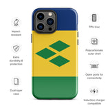 St. Vincent und die Grenadinen Flagge iPhone Hülle 15 14 13 12 11 Pro Max Plus Mini Geschenk Reise Souvenir