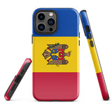 Moldawien Moldawische Flagge iPhone Hülle 15 14 13 12 11 Pro Max Plus Mini Geschenk Reise Souvenir