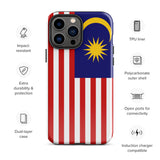 Funda para iPhone 15, 14, 13, 12, 11 Pro Max Plus Mini con bandera de Malasia, regalo de recuerdo de viaje