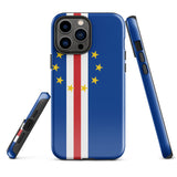 Cabo Verde Verdean Flagge iPhone Fall 15 14 13 12 11 Pro Max Plus Mini Geschenk Reise Souvenir